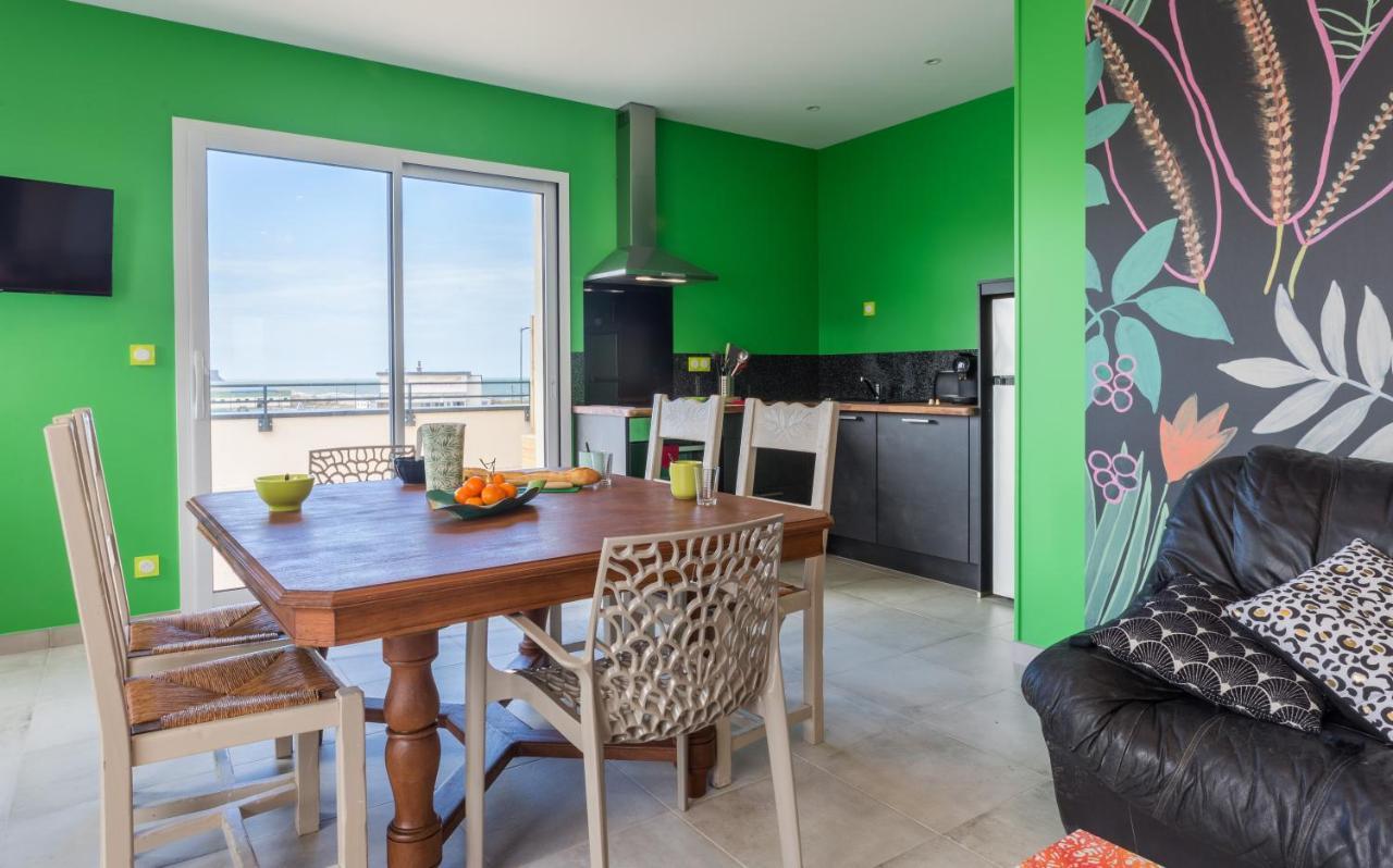 Babord, Appt Avec Terrasse Et Vue Mer Saint-Côme-de-Fresné Exterior foto